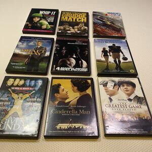 Lot of 9 Sports Themed Movies DVDs DVD Draft Day The Blind Side Grudge Match Etc
